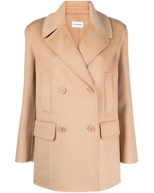 P.A.R.O.S.H. Natural Double-breasted Wool Coat