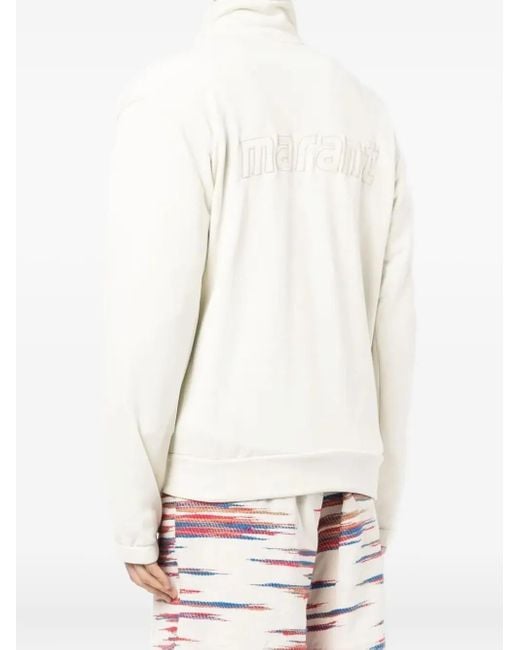 Giacca A Collo Alto Con Ricamo di Isabel Marant in White da Uomo