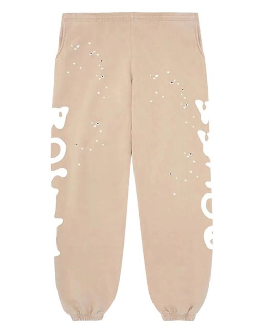 Sp5der Jogginghose mit Logo-Print in Natural für Herren