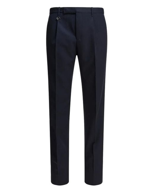 Prada Blue Wool Pants for men