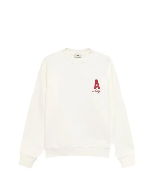 Autry White Heritage Sweatshirt With Washed Effect