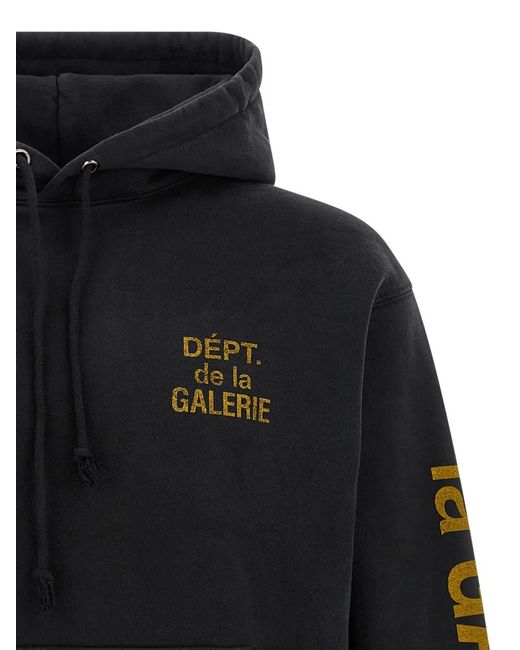 GALLERY DEPT. Black Logo-Print Hoodie