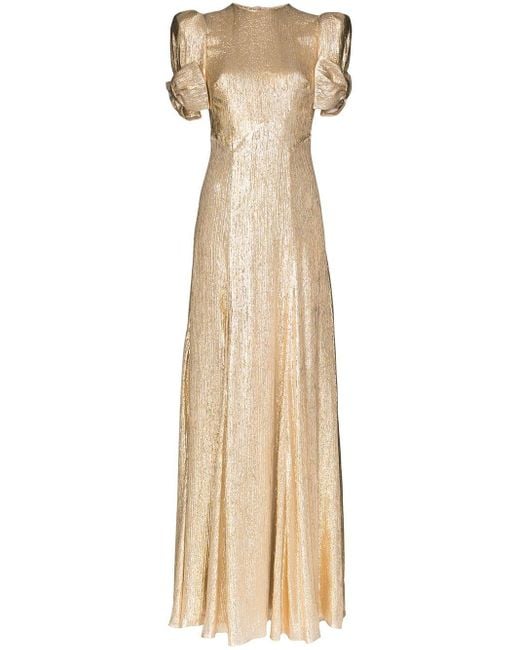The Vampire's Wife Metallic Gold The American Chevron Silk Lamé Gown