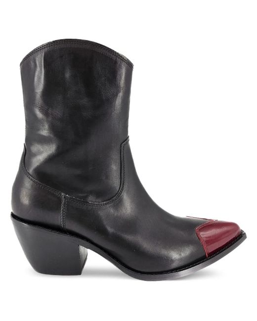 Madison Maison ハートトゥ アンクルブーツ Black