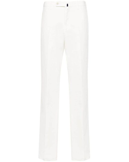 Pantalones chinos de talle medio Incotex de hombre de color White
