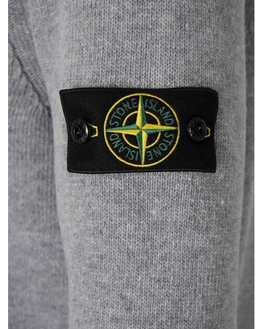Stone Island Gray 5100072 Lambswool Sweater for men