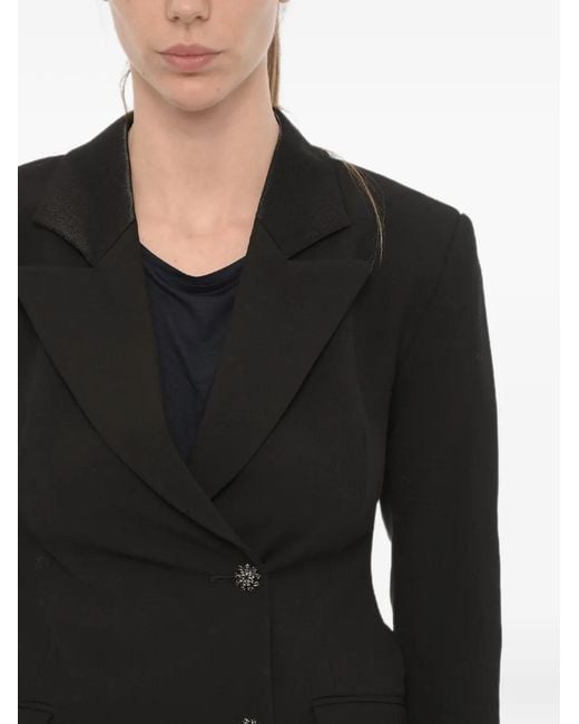 AllSaints Black Erykah Double-Breasted Blazer