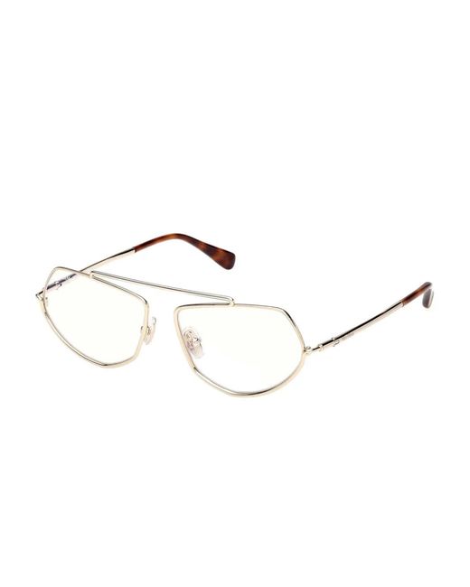 Max Mara Natural Geometric-Frame Glasses