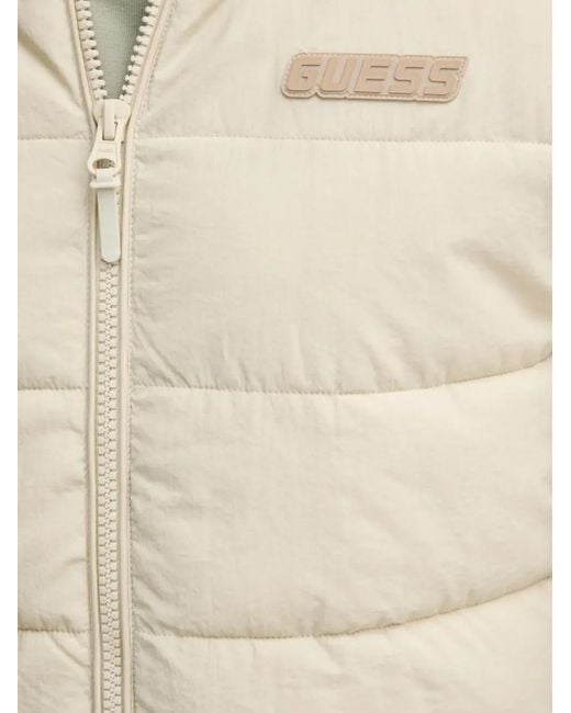 Giacca Con Placca Logo di Guess in Natural da Uomo