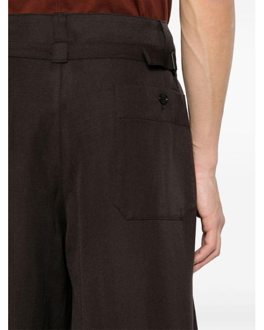 Pantalones Maxi ajustados Lemaire de hombre de color Black