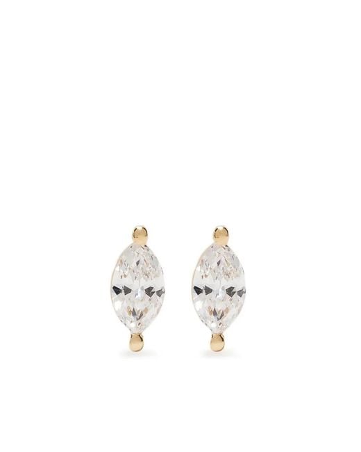 EF Collection White 14Kt Diamond Stud Earring