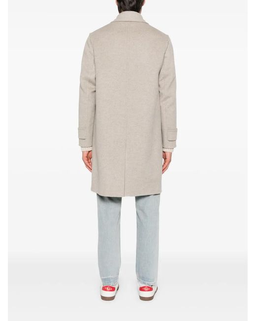 Eleventy Natural Single-Breasted Coat for men