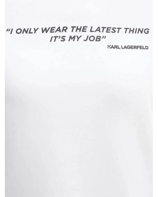 Karl Lagerfeld White Crew-Neck Sweatshirt