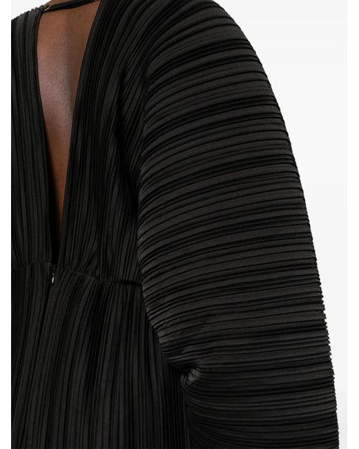 L'idée Black Galerie Pleated Gown