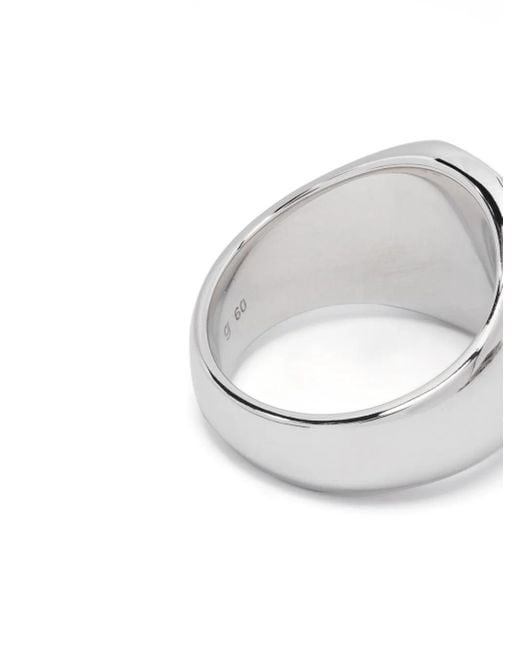 Tom Wood Black Oval Polished Onyx Ring