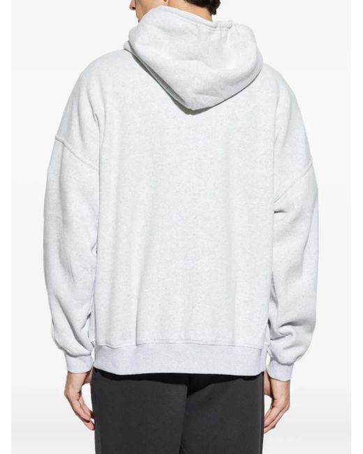 Sudadera con capucha y logo bordado American Vintage de hombre de color White