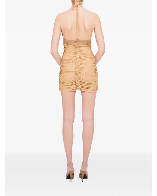 MEDEA Mini-Jurk Met Halternek En Ruches in het Metallic