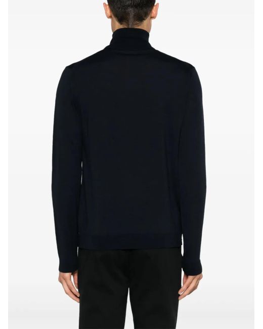 Roberto Collina Black Merino-Wool Sweater for men