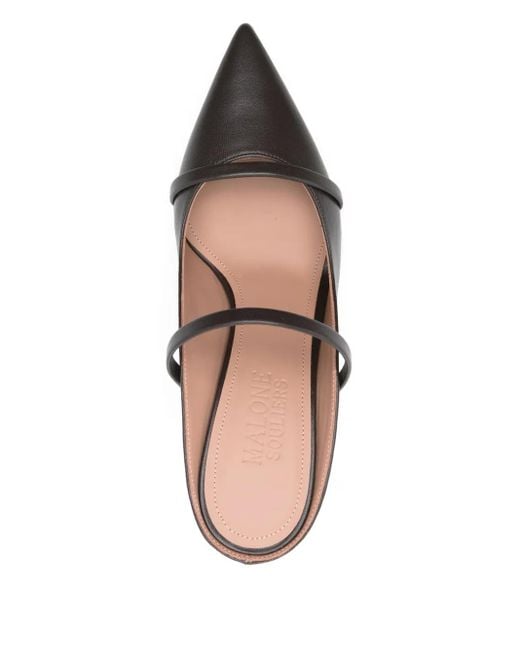 Malone Souliers Brown 70Mm Leather Pointed-Toe Mules