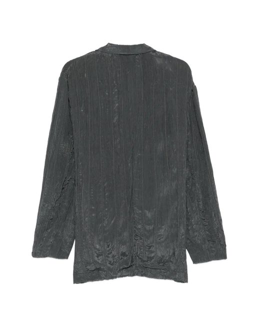 Alysi Gray Manteau Ample À Fermeture Dissimulée