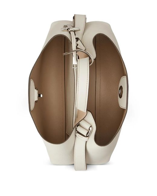 Tod's Natural Logo Top Handle Tote Bag
