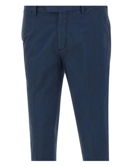 Devore Blue Belt-Loops Trousers for men