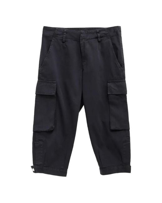 GIMAGUAS Blue Sara Cropped Cargo Pants