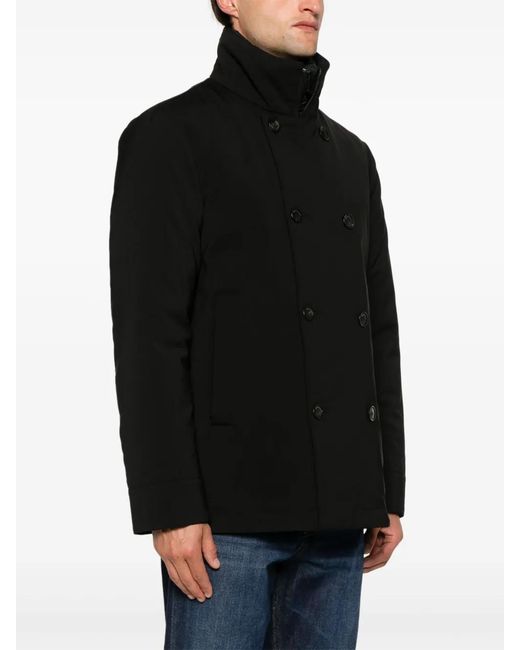 Peuterey Black Detachable-Bib Coat for men