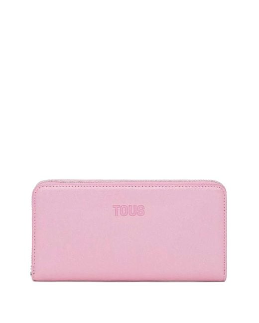 Tous Pink Zip-Around Wallet