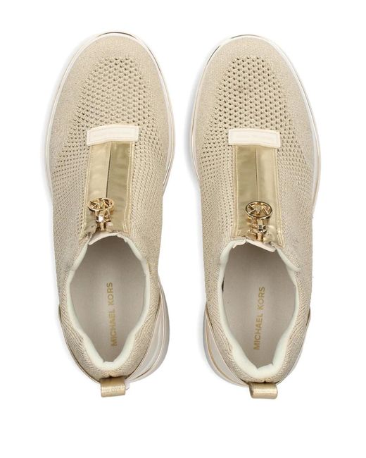 MICHAEL Michael Kors White Willis Zip Platform Sneakers