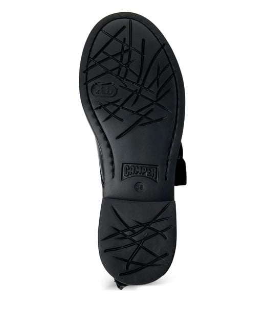 Camper Black Dean Ruffled Lace-Up Shoes