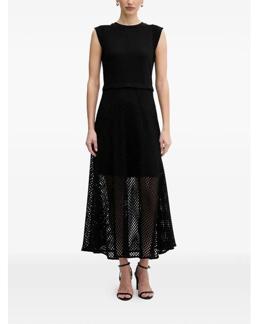DKNY Black Flared Maxi Dress