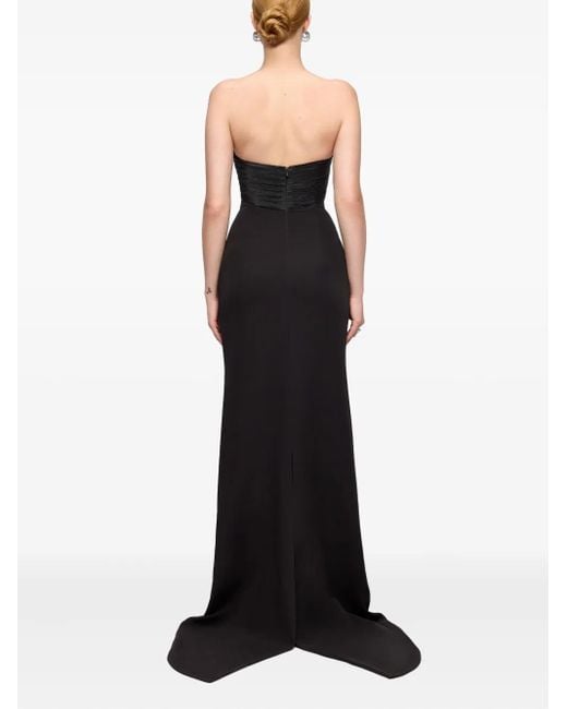 V:PM ATELIER Black Mika Strapless Maxi Dress