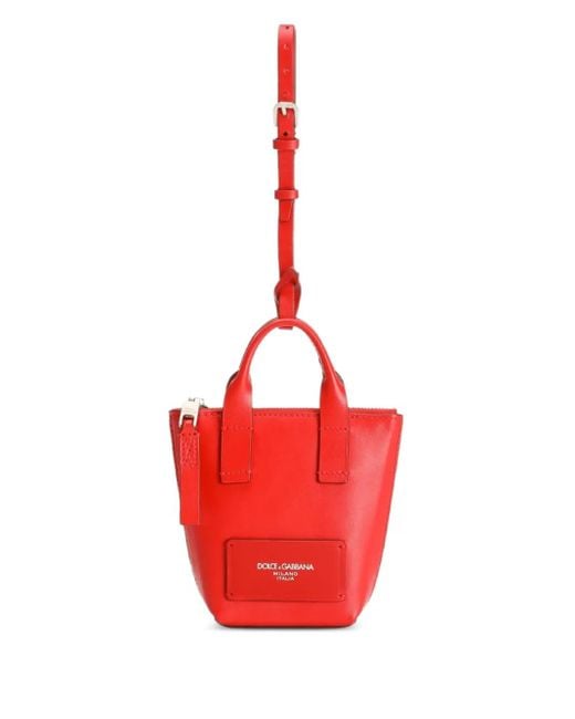 Dolce & Gabbana Red Mini Adamo Bag Charm for men