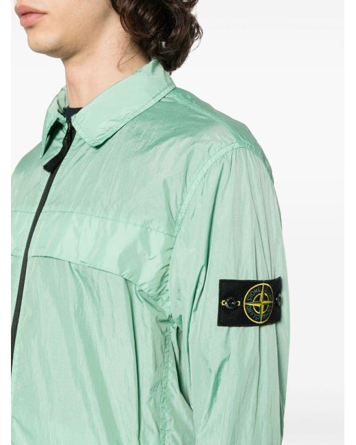 Stone Island Green Compass-motif Jacket for men