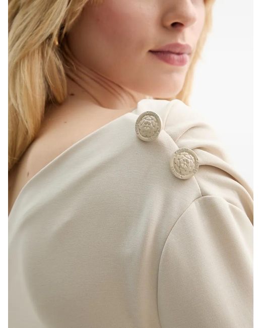 Guess Natural Draped Off-The-Shoulder Mini Dress