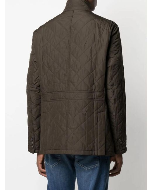 Barbour Brown Lutz Quilted Jacket for men