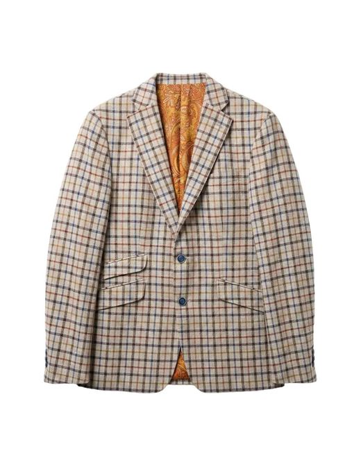 ABSEITS Natural Club Check Tailored Blazer for men