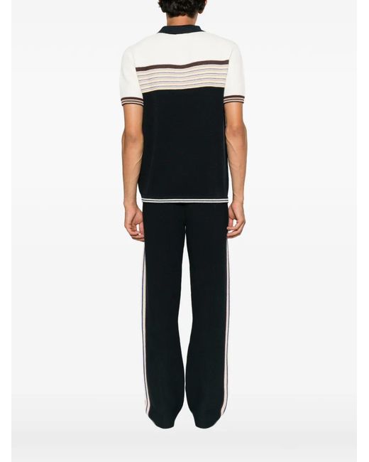Casablanca Black Colour-Block Polo Shirt for men