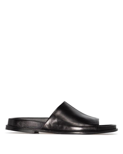 aeyde chrissy leather slides