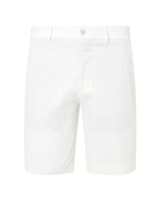 Incotex White Belt-Loops Chino Shorts for men