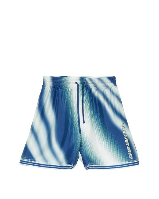 Casablanca Blue Wave Print Drawstring Trousers for men