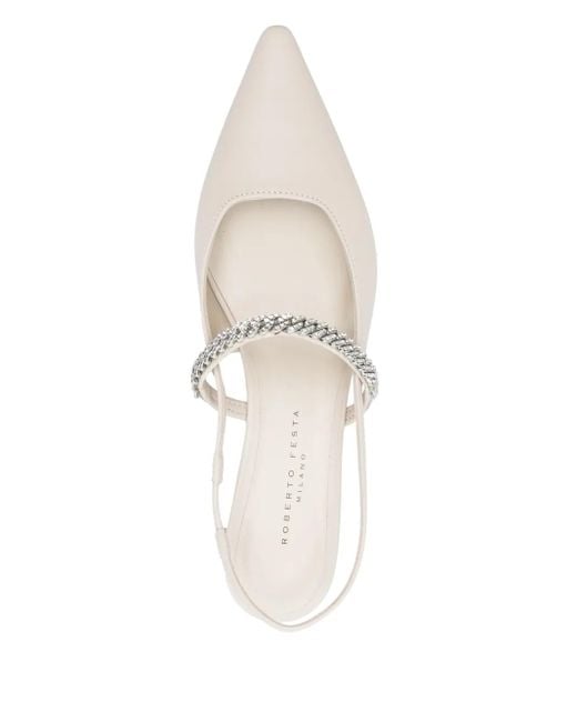 Zapatos Mallory con tacón de 40 mm Roberto Festa de color White