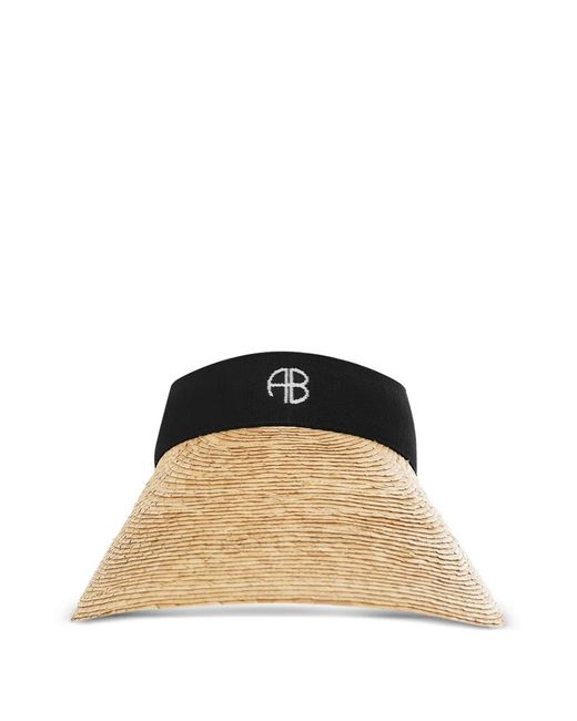 Anine Bing Natural Venus Raffia Visor