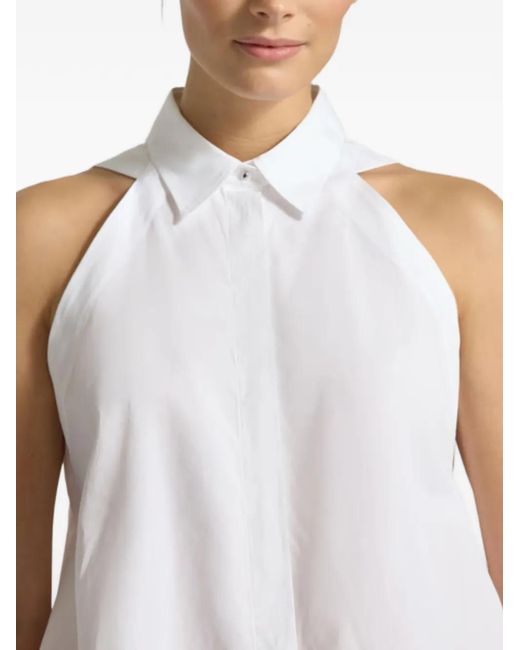 Boss White A-Line Sleeveless Shirt