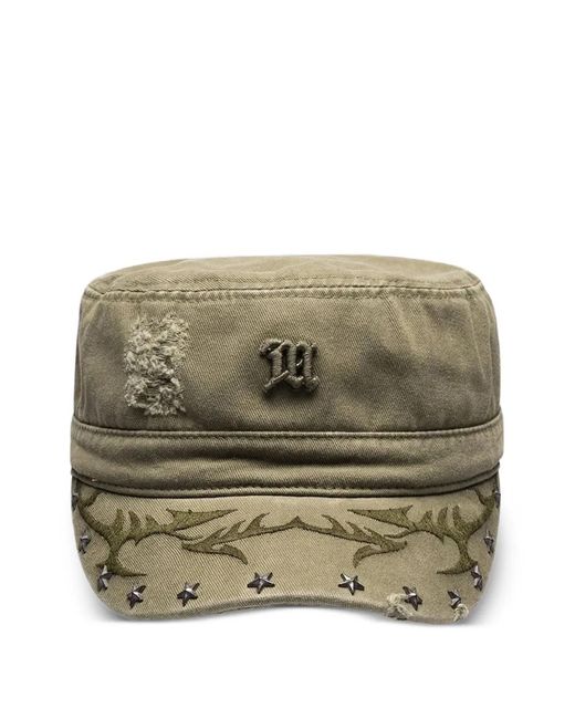 M I S B H V Natural Distressing Embroidered Baseball Cap