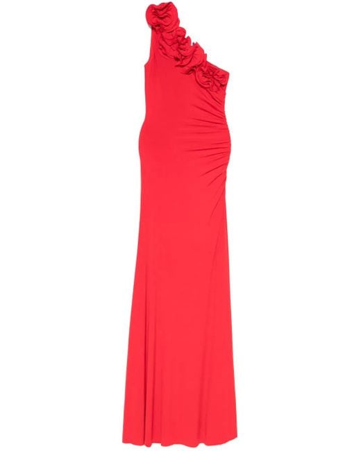 Nissa Red Maxikleid Mit Blumenapplikation
