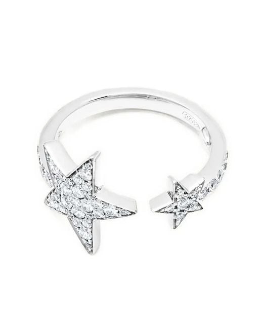 Jewels Aficionado 18Kt Witgouden Ring Met Diamanten Ster in het White