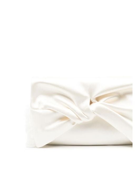 Anya Hindmarch Natural Bow Clutch Bag