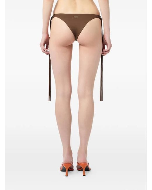 Blumarine White Tie Bikini Bottoms
